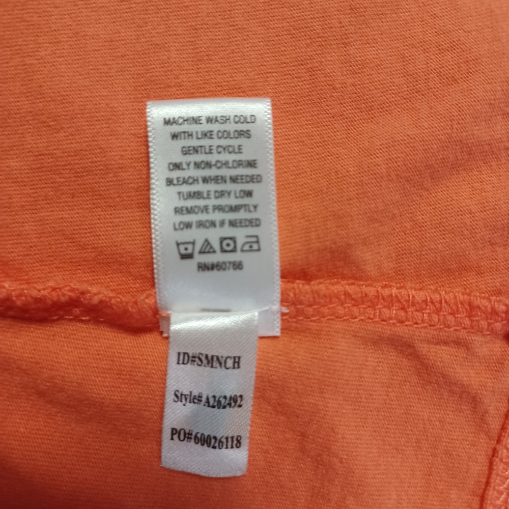 Carole Hochman Heavenly Soft Orange Open Front Sharkbite Hem Cardigan A262492 - Picture 8 of 9